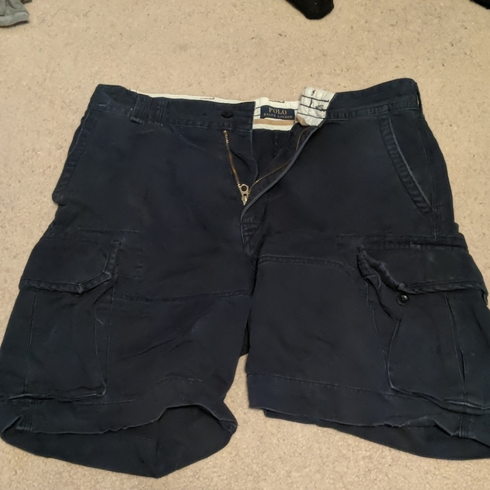 Polo ralph lauren blue men cargo shorts 36